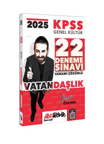 HocaWebde Yayınları 2025 KPSS GK Vatandaşlık Tamamı Çözümlü 22 Deneme Sınavı - 1