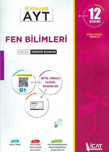 İcat Yayınları AYT 12 Fasikül Fen Bilimleri Deneme Bankası - 1