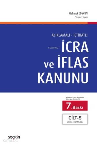 İcra ve İflas Kanunu Cilt 5 - 1