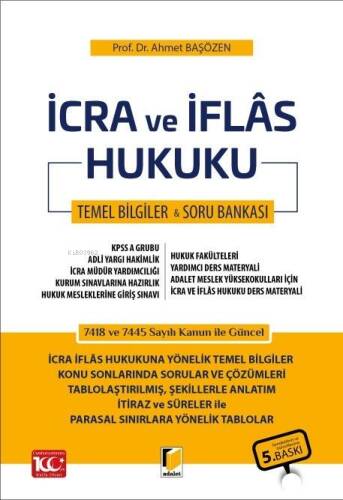 İcra ve İflâs Hukuku - Ders Notu ve Soru Bankası - 1