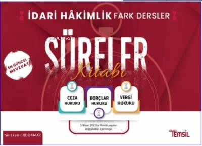 İdari Hakimlik Fark Dersler Süreler Kitabı - 1