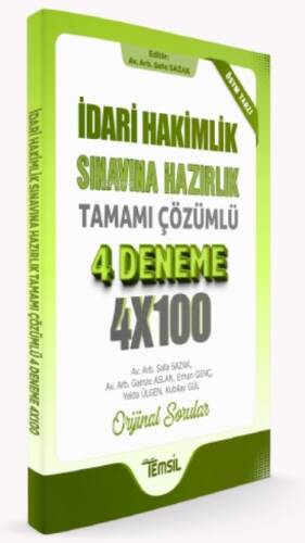 İdari hakimlik sınavına hazırlık tamamı çözümlü 4 deneme - 1