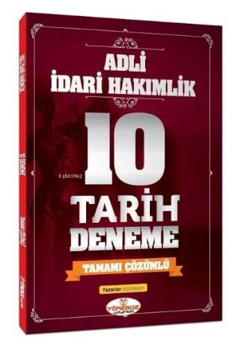 İdari Hakimlik Tarih 10 Deneme Çözümlü - 1