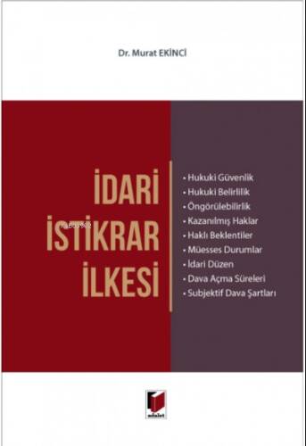 İdari İstikrar İlkesi - 1