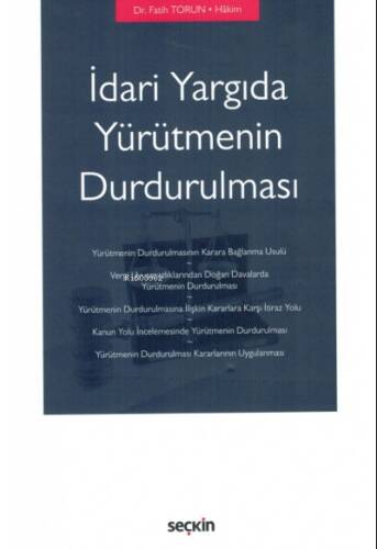 İdari Yargıda Yürütmenin Durdurulması - 1