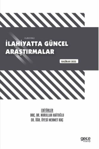 İlahiyatta Güncel Araştırmalar / Haziran 2022 - 1