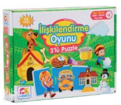 İlişkilendirme Oyunu Okul Öncesi Oyun Seti +3 Yaş;Eğitici Öğretici 42 Parça Puzzle Oyun Seti - 1