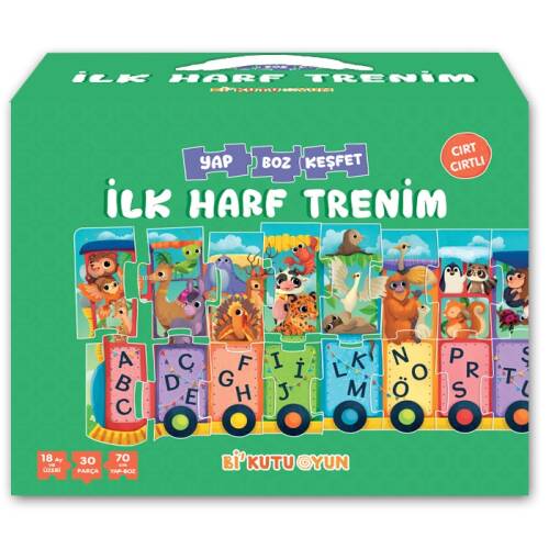 İlk Harf Trenim - Cırt Cırtlı Yapboz ve Kitap Seti - 1