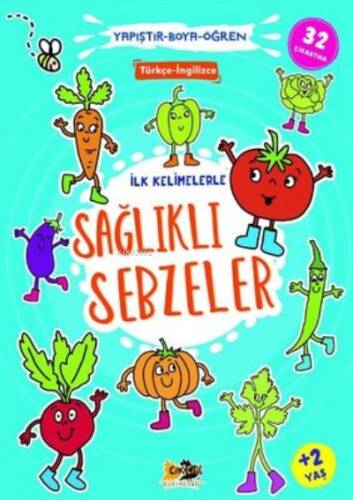 İlk Kelimelerle Sağlıklı Sebzeler - Yapıştır Boya Öğren - 1