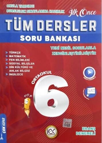 İlk Önce Yayıncılık 6. Sınıf Tüm Dersler Soru Bankası - 1