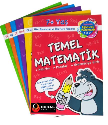 İlkokul Eğlenceli Temel Matematik Seti 7+Yaş (6 Kitap Set) - 1