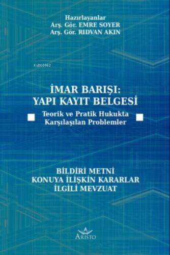 İmar Barışı: Yapı Kayıt Belgesi - 1