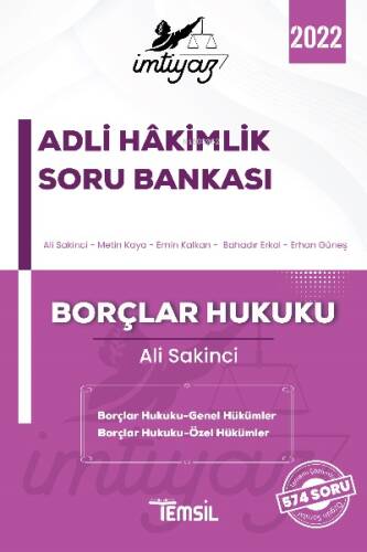 İmtiyaz Adli hakimlik Soru Bankası Borçlar Hukuku ;Genel Hükümler - Özel Hükümler - 1