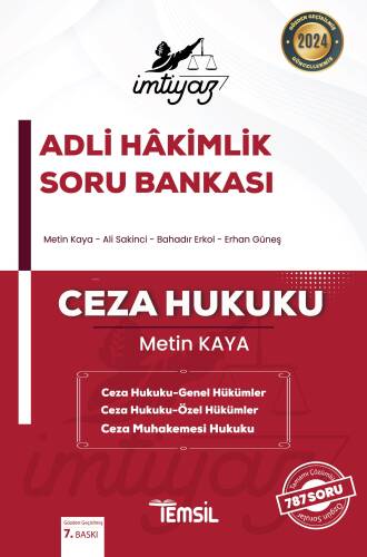 İmtiyaz Adli Hakimlik Soru Bankasi Ceza Hukuku - Genel Hükümler Ceza Hukuku - Özel Hükümler Ceza Muhakemesi Hukuku - 1