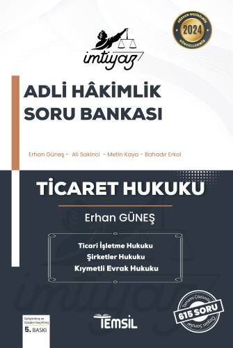 İmtiyaz Adli Hakimlik Soru Bankası Ticaret Hukuku - 1