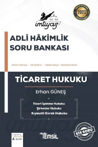 İmtiyaz Adli Hakimlik Soru Bankası Ticaret Hukuku - 1