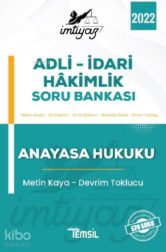 İmtiyaz Adli – İdari Hakimlik Soru Bankasi Anayasa Hukuku - 1