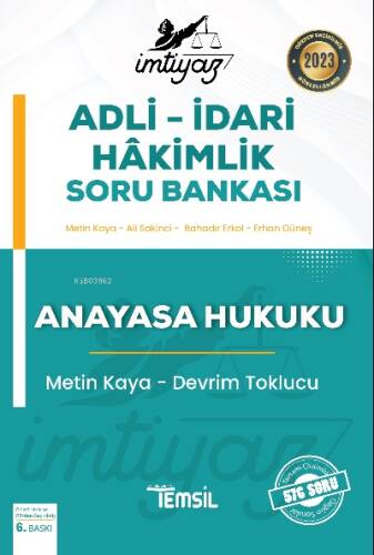 İmtiyaz Adli İdari Hakimlik Soru Bankası Anayasa Hukuku - 1