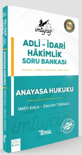 İmtiyaz Adli-İdari Hakimlik Soru Bankası ;Anayasa Hukuku - 1