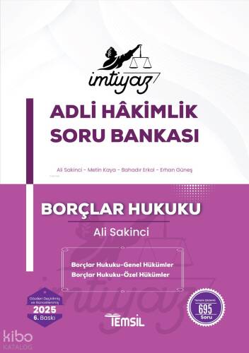 İmtiyaz Adli-İdari Hâkimlik Soru Bankası - Borçlar Hukuku ;Genel Hükümler-Özel Hükümler - 1