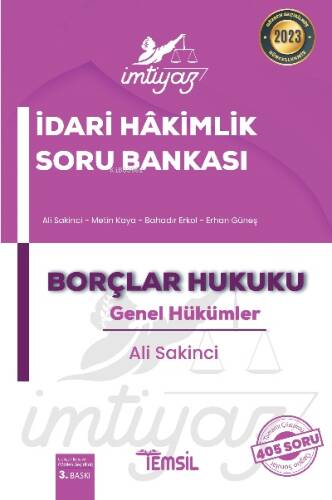 İmtiyaz İdari Hakimlik Soru Bankası Borçlar Hukuku Genel Hükümler - 1