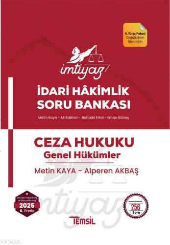 İmtiyaz İdari Hakimlik Soru Bankası Ceza Hukuku - Genel Hükümler - 1