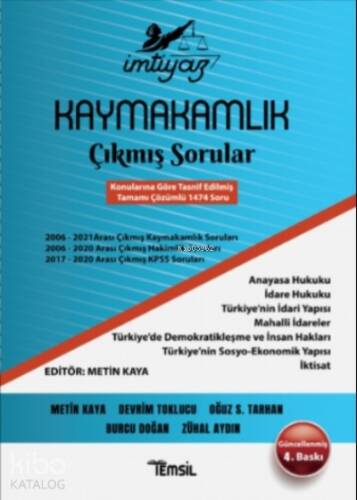 İmtiyaz Kaymakamlık Çıkmış Sorular - 1