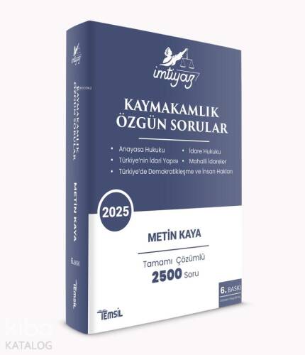 İmtiyaz Kaymakamlık Özgün Sorular - 1