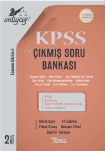 İmtiyaz KPSS Ve Kurum Sınavları Çıkmış Soru Bankası - 1