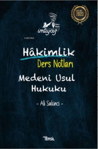 İmtiyaz Medeni Usul Hukuku Hakimlik Ders Notları - 1