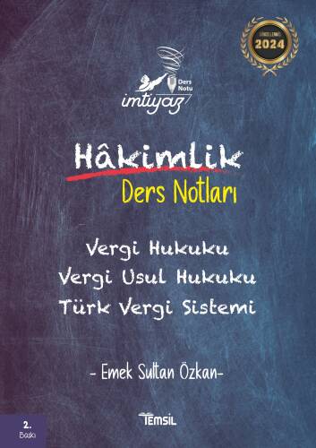 İmtiyaz Vergi Hukuku Vergi Usul Hukuku Türk Vergi Sistemi Hakimlik Ders Notları - 1