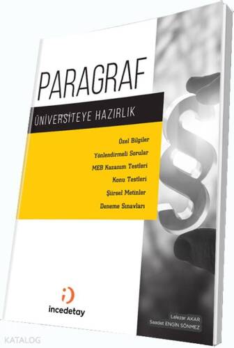 İncedetay Yayıncılık YKS Paragraf Soru Bankası - 1