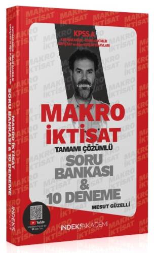 İndeks Akademi 2024 KPSS A Grubu Makro İktisat Soru Bankası ve 10 Deneme Çözümlü - Mesut Güzelli İndeks Akademi Yayıncılık - 1