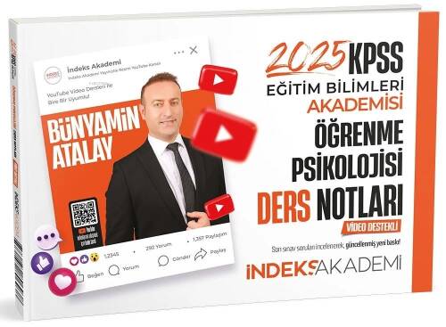 İndeks Akademi 2025 KPSS Eğitim Bilimleri Öğrenme Psikolojisi Video Ders Notları - 1