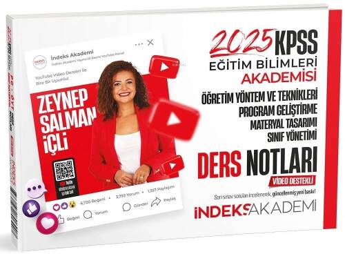 İndeks Akademi 2025 KPSS Eğitim Bilimleri Öğretim Yöntem ve Teknikleri, Program Geliştirme Video Ders Notları - 1