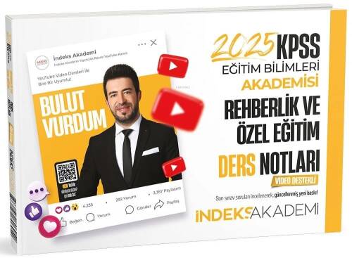 İndeks Akademi 2025 KPSS Eğitim Bilimleri Rehberlik ve Özel Eğitim Video Ders Notları - 1