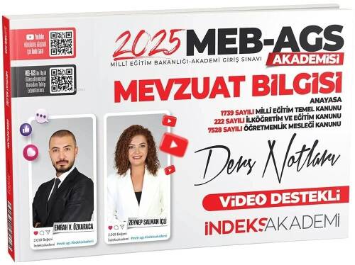 İndeks Akademi 2025 MEB AGS Akademisi Mevzuat Bilgisi Video Ders Notları - 1