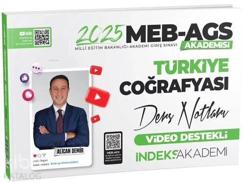 İndeks Akademi 2025 MEB-AGS Akademisi Türkiye Coğrafyası Video Ders Notları - 1