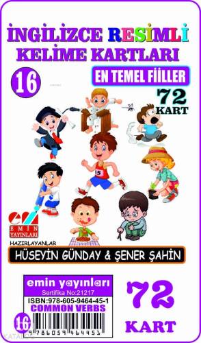 İngilizce 16.En Temel Fiiller / Resimli Kelime Kartları 72-Kart - 1