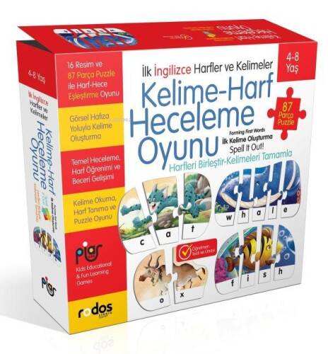 İngilizce Kelime - Harf Heceleme Puzzle Oyunu (4+8 Yaş) - 1