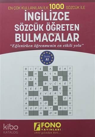 İngilizce Sözcük Öğreten Bulmacalar Düzey A1; En Çok Kullanılan İlk 1000 Sözcük İle - 1