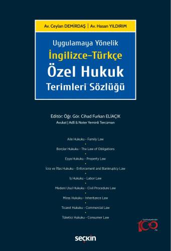 İngilizce–Türkçe Özel Hukuk Terimleri Sözlüğü;Uygulamaya Yönelik - 1