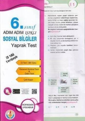 Işıklı - Adım Adım Işıklı 6.Sınıf Sosyal Bilgiler Yaprak Test - 1