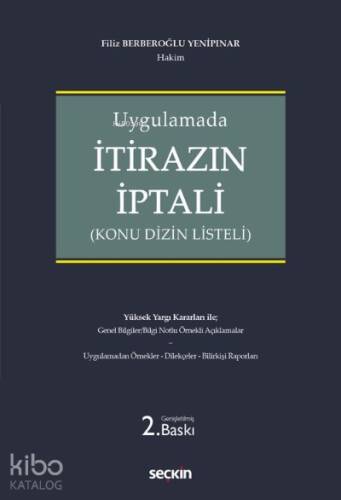 İtirazın İptali;Konu Dizin Listeli - 1