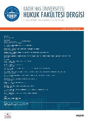 Kadir Has Üniversitesi Hukuk Fakültesi Dergisi Cilt:10 Sayı:2 Aralık 2022 - 1