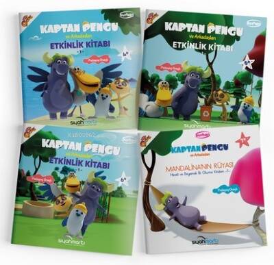 Kaptan Pengu ve Arkadaşları Etkinlik Kitapları Seti - 4 Kitap Takım - 4 - 5 - 6 - 7+ Yaş - 1