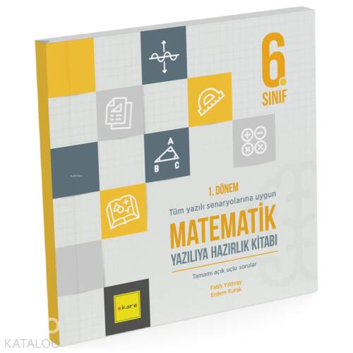 Kare Yayınları 6. Sınıf 1. Dönem Matematik Yazılıya Hazırlık Kitabı - 1