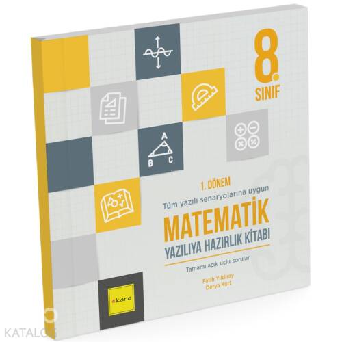 Kare Yayınları 8. Sınıf LGS 1. Dönem Matematik Yazılıya Hazırlık Kitabı - 1