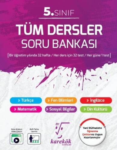 Karekök 5. Sınıf Tüm Dersler Soru Bankası - 1