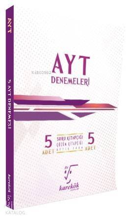 Karekök Yayınları AYT 5 Adet Deneme Karekök - 1